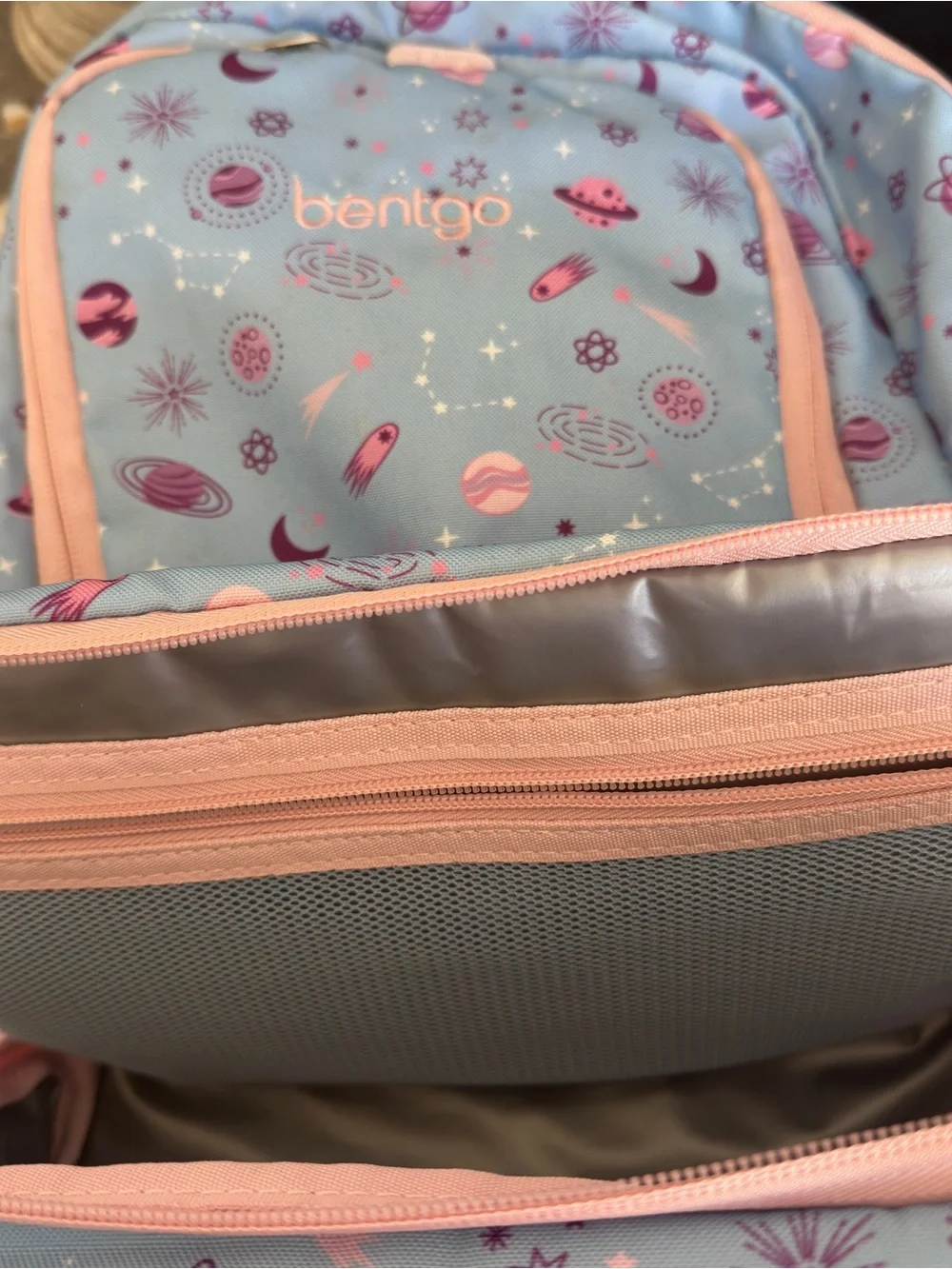 Bento Kids' Light Blue & Pink Space-Print Backpack